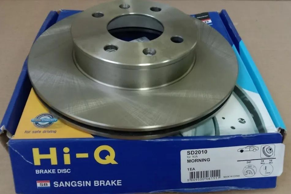 Тормозной диск Sangsin Hi-Q передний для Kia Picanto II 2011-2017. Артикул SD2010