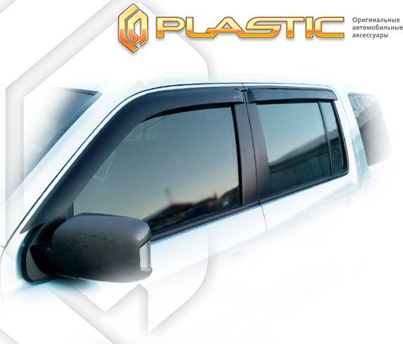 Дефлекторы СА Пластик для окон (Classic полупрозрачный) Honda Pilot II 2008-2015. Артикул 2010030303246