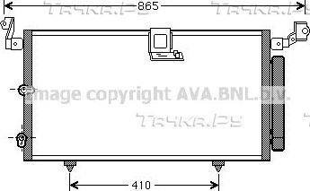 Радиатор кондиционера (конденсатор) AVA (алюминий). Артикул TO5384D