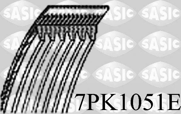 Приводной ремень поликлиновой Sasic. Артикул 7PK1051E
