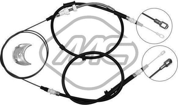 Трос ручника (тросик ручного тормоза) Metalcaucho. Артикул 81810