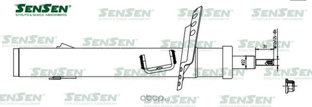 42141592 Амортизатор перед. лев. газ Volvo V 70 III S 80 II (Sensen). Артикул 42141592