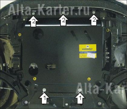 Защита Мотодор для картера, КПП Suzuki Swift 2004-2010. Артикул 02410