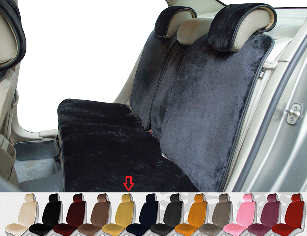 Накидки универсальные CarFashion Alpaca Plus из искусственного меха на сидения авто, цвет Темно-синий. Артикул 22169