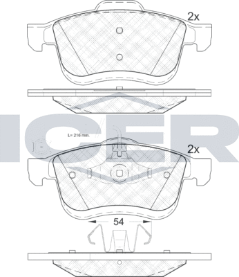 Тормозные колодки Icer. Артикул 181903