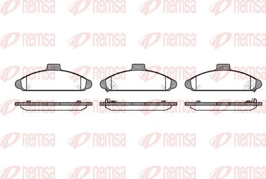 Тормозные колодки Remsa передние для Toyota Corolla E110 2000-2002. Артикул 0404.02