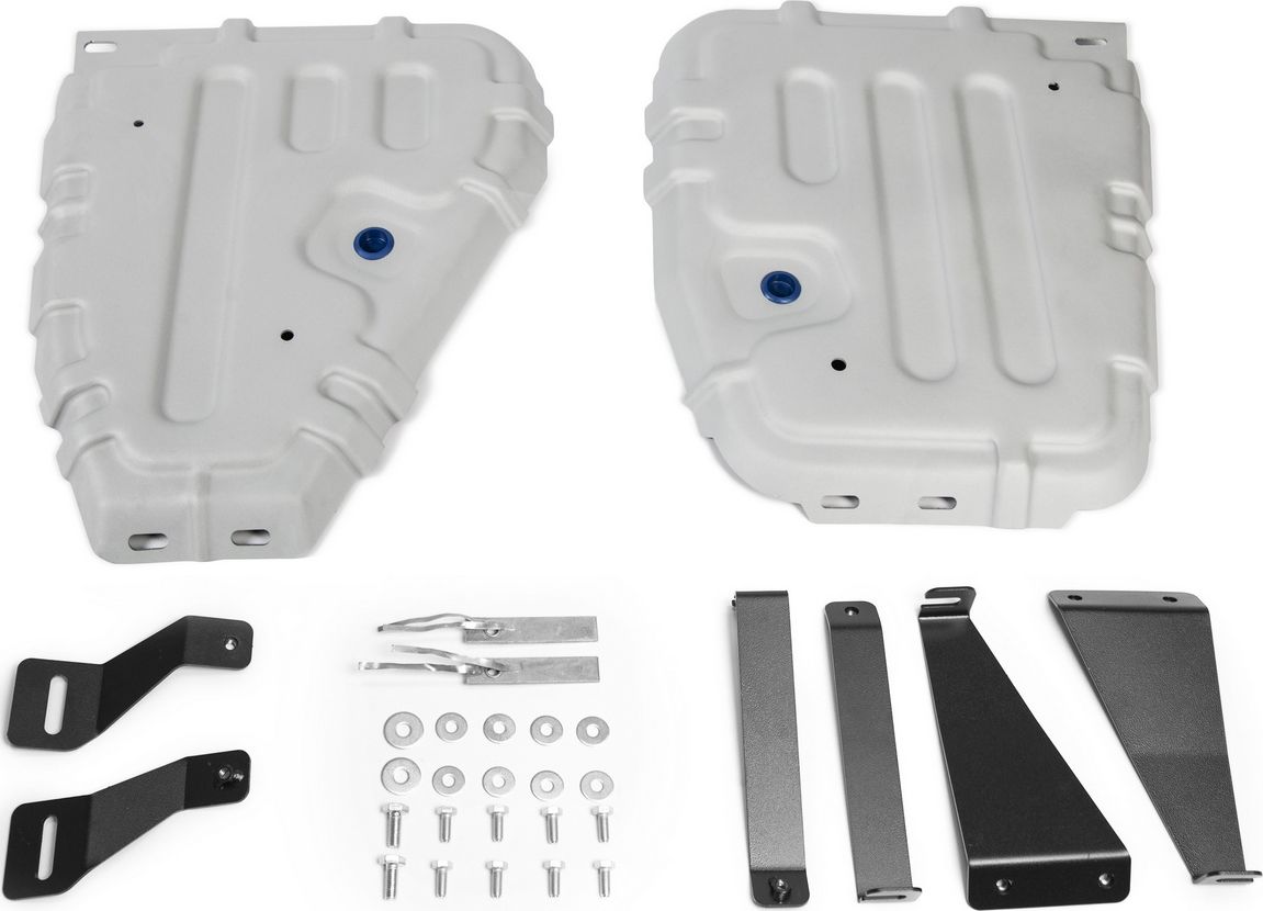 Защита алюминиевая Rival для топливного бака Volkswagen Tiguan II 4WD 2016-2026. Артикул 333.5122.1