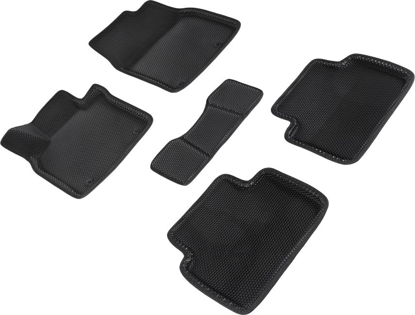 Коврики Seintex 3D EVA Соты для салона Mazda 3 IV 2019-2026 ЧЕРНЫЕ. Артикул 95170