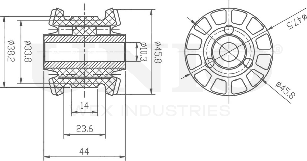 Сайлентблок рычага подвески (Unio). Артикул RMP-20093
