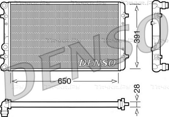 Радиатор охлаждения двигателя Denso (алюминий) для Skoda Octavia A5 2004-2013. Артикул DRM02007