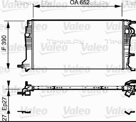 Радиатор охлаждения двигателя Valeo для Renault Megane III 2008-2016. Артикул 735182