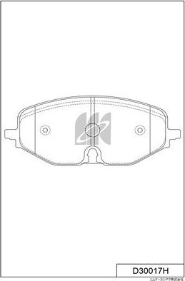 Тормозные колодки MK Kashiyama. Артикул D30017H