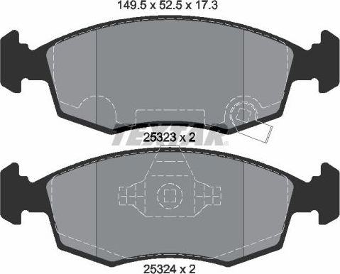 Тормозные колодки Textar Q+. Артикул 2532301