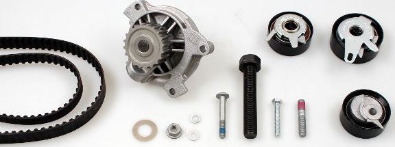 Помпа (водяной насос) с комплектом ремня ГРМ Hepu. Артикул PK05740