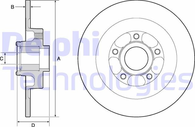 Тормозной диск Delphi. Артикул BG9138RS