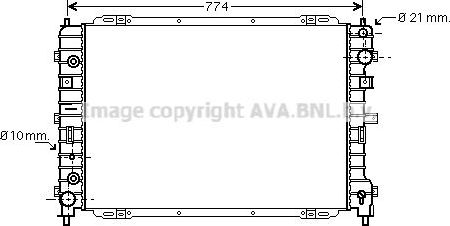 Радиатор охлаждения двигателя AVA. Артикул FD2346