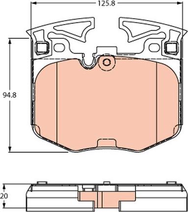 Тормозные колодки TRW. Артикул GDB2260