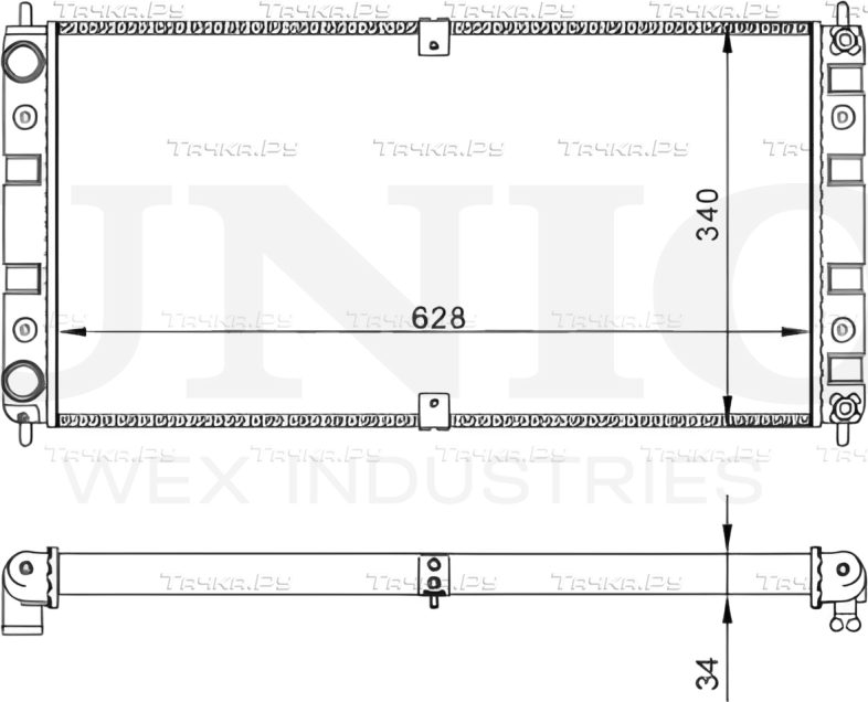 Радиатор двигателя (Unio). Артикул RAD-10138