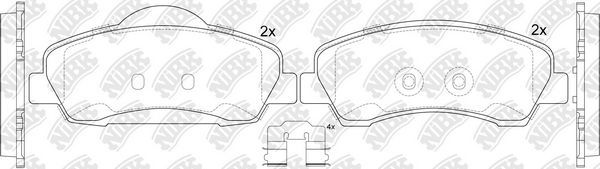 Тормозные колодки NiBK. Артикул PN42004