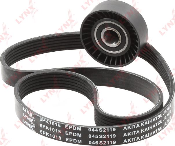 Приводной ремень поликлиновой с роликами (комплект) LYNXauto. Артикул PK-5032