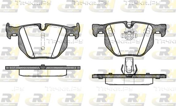 Тормозные колодки RoadHouse задние для BMW 3 V (E90/E91/E92/E93) 2004-2013. Артикул 2381.60