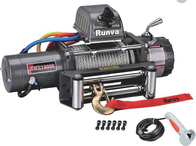 Лебёдка электрическая 12V Runva 10000 lbs 4500 кг. Артикул EWX10000S