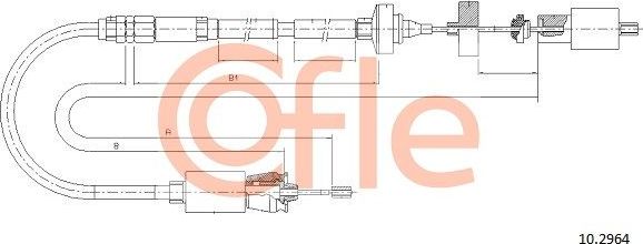 Трос сцепления Cofle. Артикул 92.10.2964