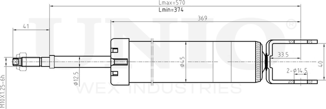 Амортизатор подвески (Unio). Артикул SAB-10698
