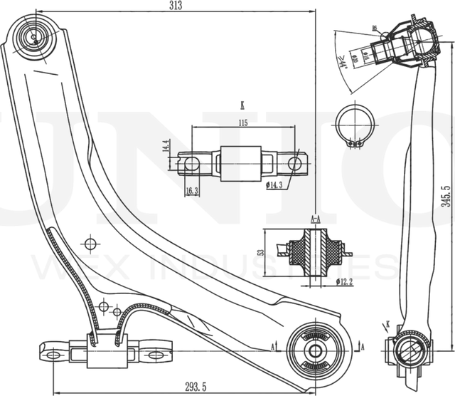 Рычаг подвески (Unio). Артикул SSP-40016