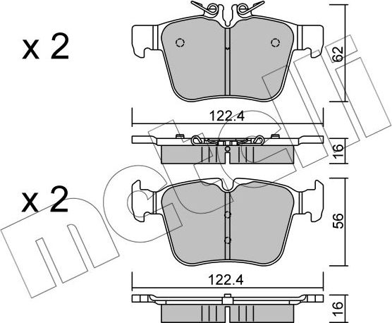 Тормозные колодки Metelli. Артикул 22-1020-0