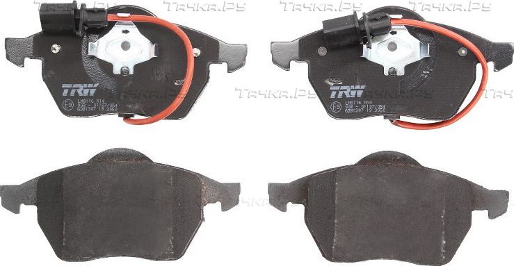 Тормозные колодки TRW COTEC передние для Volkswagen Passat B6 2005-2010. Артикул GDB1307