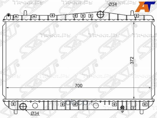 Радиатор DAEWOO NUBIRACHEVROLET LACETTISUZUKI FO (SAT). Артикул SGDW0004MTR