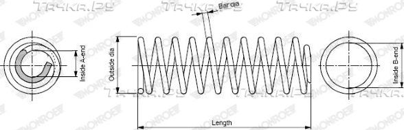 Пружина подвески Monroe OESpectrum передняя для Toyota Camry 20 (V20, XV20) 1996-2002. Артикул SP1938