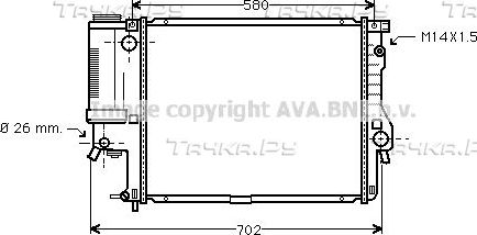 Вентилятор, мотор печки (отопителя) салона AVA. Артикул BW8574
