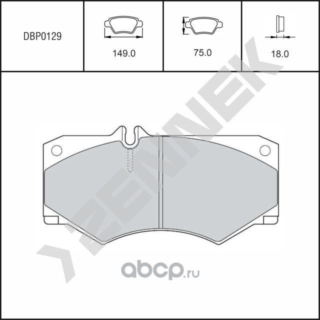 Колодки тормозные дисковые передние MERCEDES G-CLASS W460/463 79-01 (Zennek). Артикул DBP0129