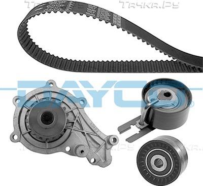 Помпа (водяной насос) с комплектом ремня ГРМ Dayco для Fiat Scudo II 2007-2016. Артикул KTBWP9140