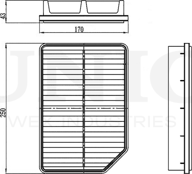 Фильтр воздушный Kia Cerato 04- (Unio). Артикул FLT-10193