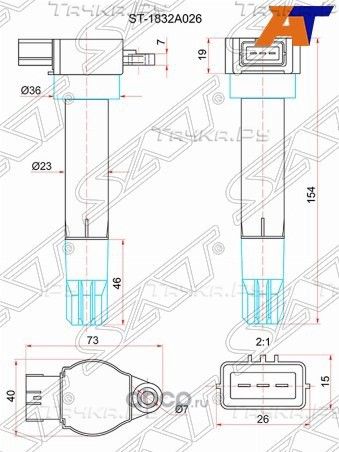 КАТУШКА ЗАЖИГАНИЯ MMC PAJEROMONTERO 06- 3,8 (SAT). Артикул ST1832A026