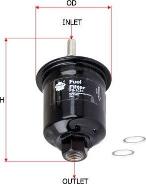 Топливный фильтр Sakura для Mitsubishi Galant VIII 1996-2004. Артикул FS-1026