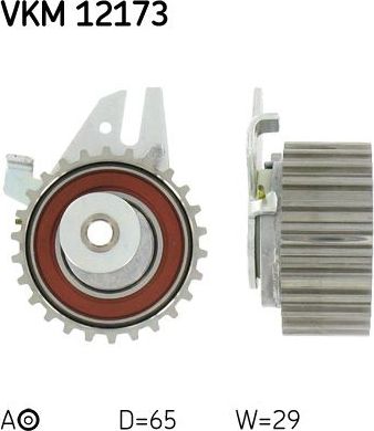 Натяжной ролик (натяжитель) ремня ГРМ SKF для Lancia Delta II (836) 1996-1999. Артикул VKM 12173