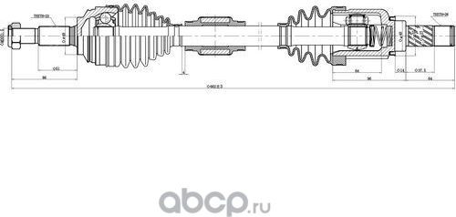 Приводной вал (Zikmar). Артикул Z88034R