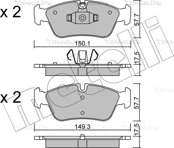 Тормозные колодки Metelli передние для BMW 3 V (E90/E91/E92/E93) 2005-2007. Артикул 22-0640-0