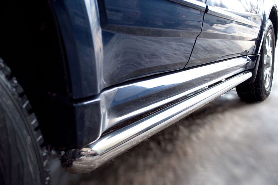 Защита порогов RusStal труба d63 (вариант 1) для Great Wall Hover H5 2011-2016. Артикул GH5T-0003521