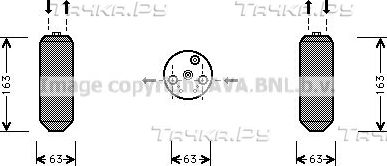 Осушитель кондиционера AVA для Honda Accord VI 1998-2003. Артикул HDD103