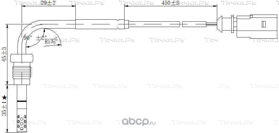 Датчик температуры выхлопных газов (Magtechnic). Артикул MAG0030OG