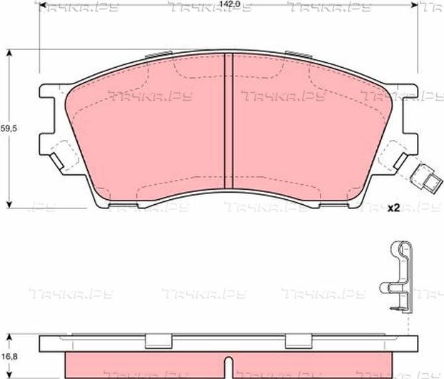 Тормозные колодки TRW. Артикул GDB3230