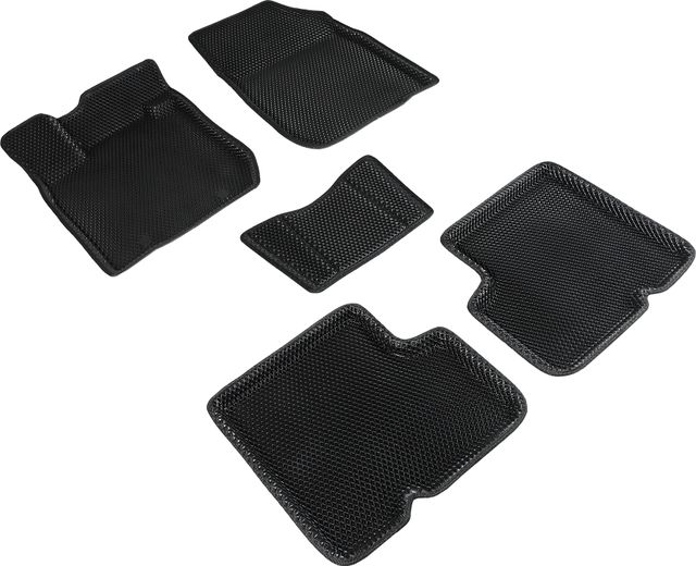 Коврики Seintex 3D EVA ромб для салона Renault Logan I 2004-2013 ЧЕРНЫЕ. Артикул 95226