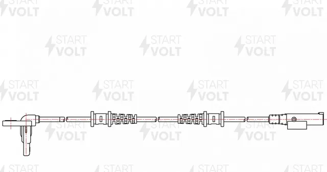 Датчик ABS MERCEDES-BENZ SPRINTER (06-) перед. лев./прав. 940мм (Startvolt). Артикул VS-ABS 1580