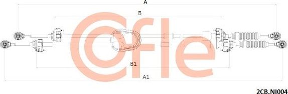 Трос переключения передач КПП Cofle для Nissan Qashqai I 2007-2013. Артикул 92.2CB.NI004