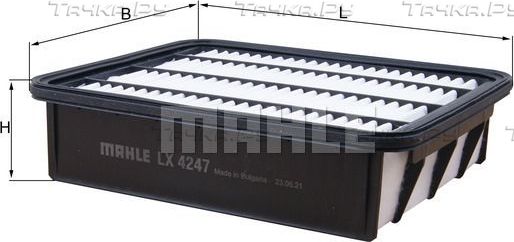 Воздушный фильтр Mahle. Артикул LX 4247